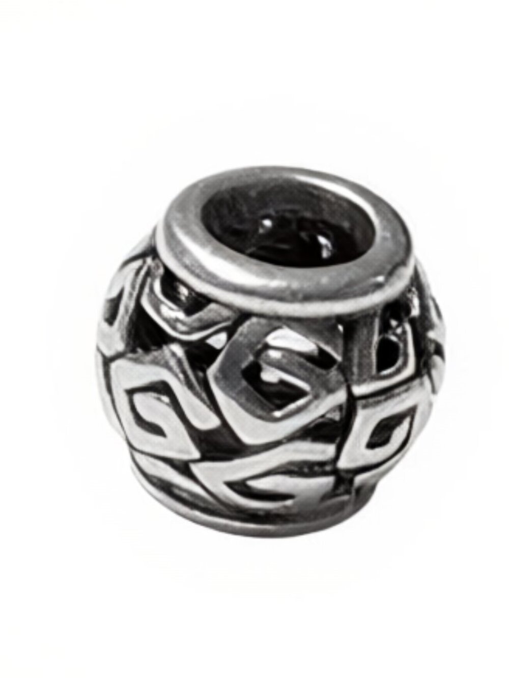 Authentic Pandora Openwork Round Bead Charm S925 Silver RETIRED